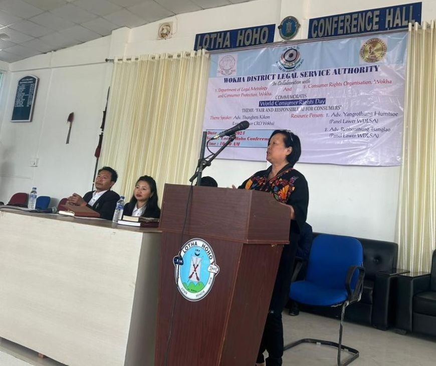 Nino Iralu addresses an event in Wokha on March 15, 2024. (Morung File Photo)